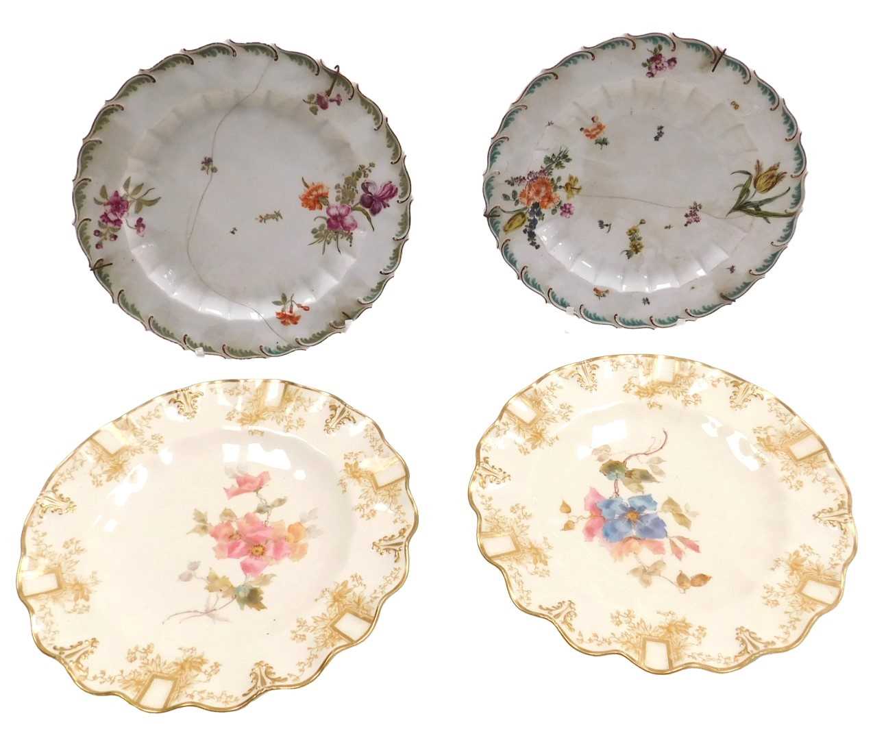 Lot 51 - Two late 18thC Chelsea red anchor period...
