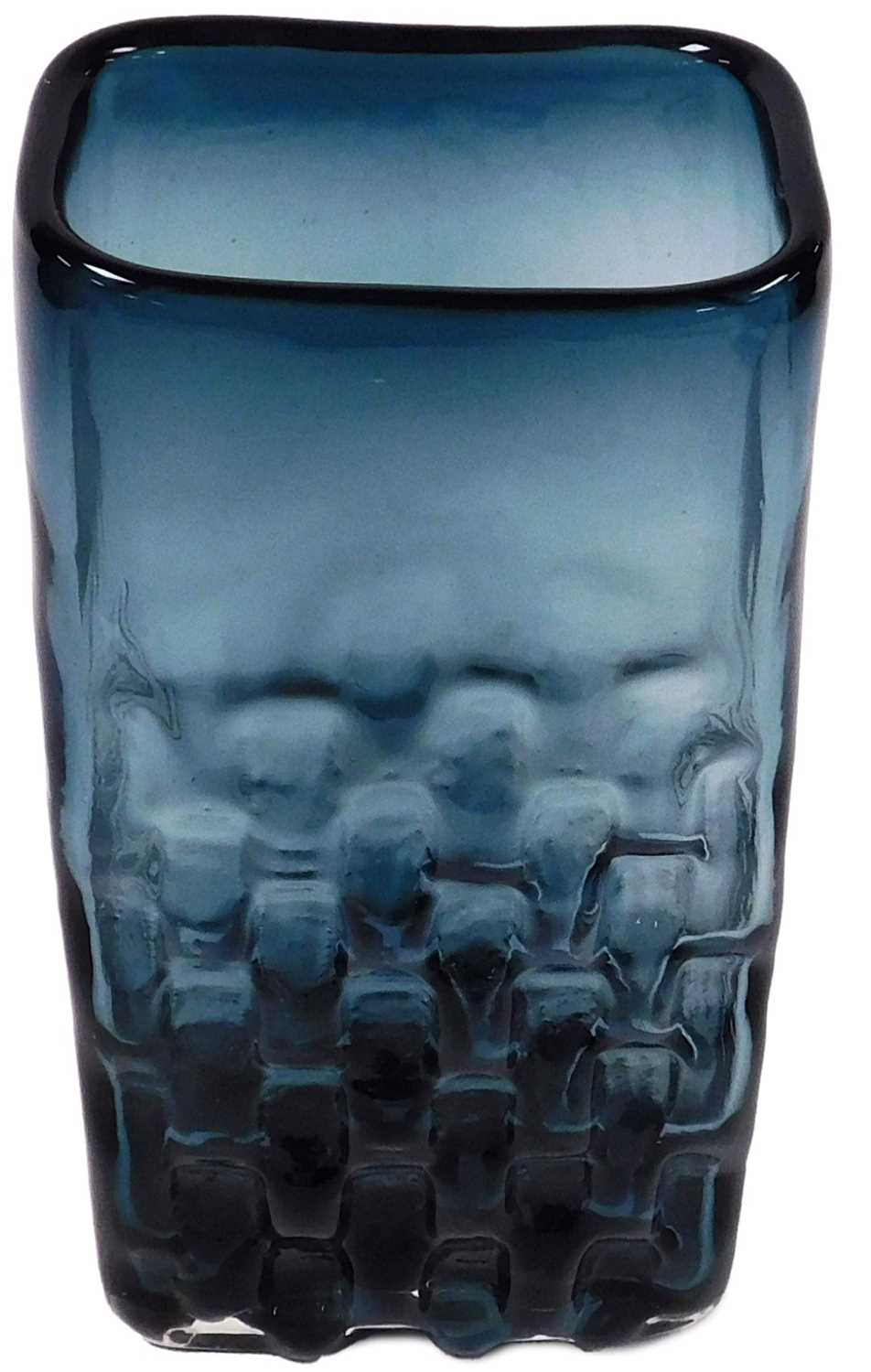 Lot 27 - A Whitefriars Grey Basketweave glass vase,...