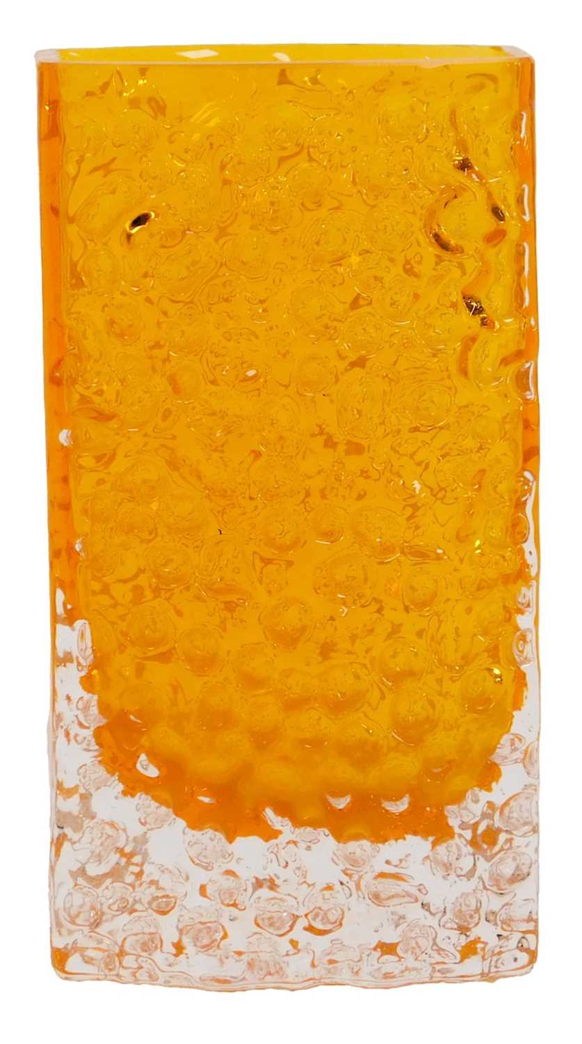 Lot 36 - A Whitefriars Orange Bark glass vase, 11.5cm...