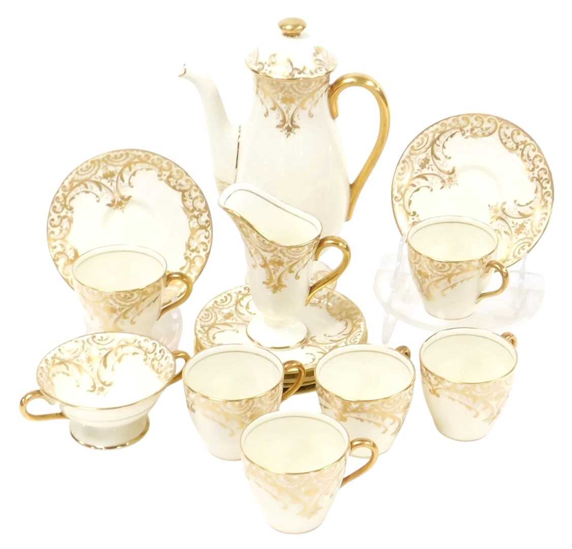 Lot 44 - A Royal Doulton porcelain part coffee service,...
