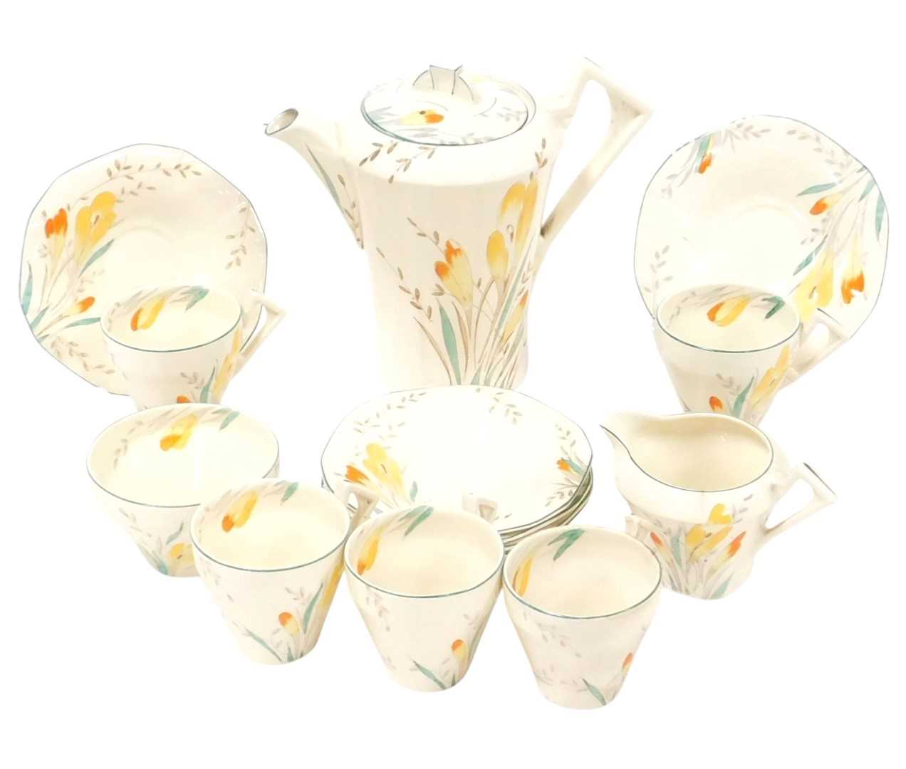 Lot 46 - A 1930s Alfred Meakin pottery Crocus pattern...