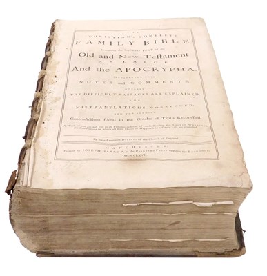 Lot 168 - The Christian's Complete Family Bible,...