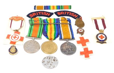Lot 190 - A WWI / WWII group of three medals, comprising...