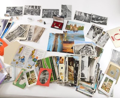Lot 541 - Miscellaneous ephemera, to include postcards,...