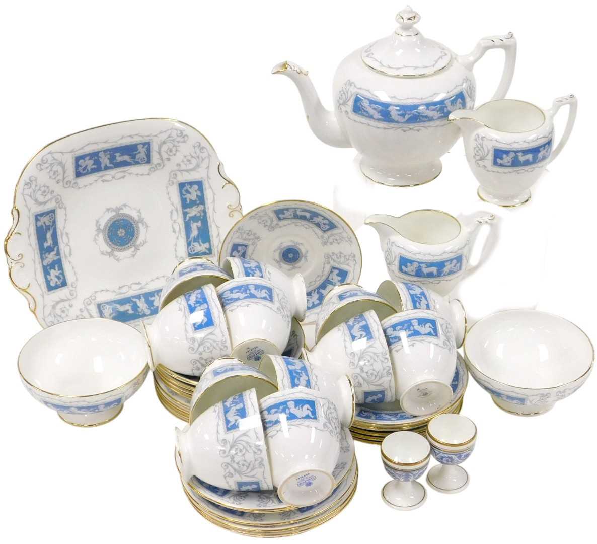 Lot 120 - A Coalport porcelain Revelry pattern tea...