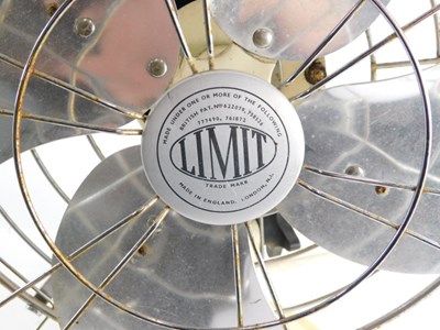 Lot 109 - A Limit vintage fan, on cream enamel painted...