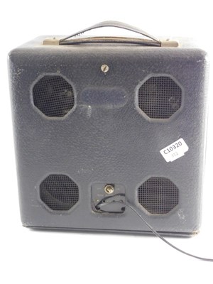 Lot 110 - A vintage Roberts radio, in navy blue canvas...