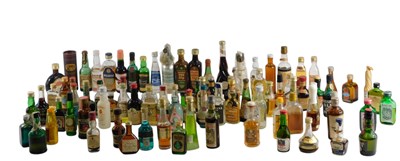 Lot 145 - A quantity of miniature bottles of spirits, to...