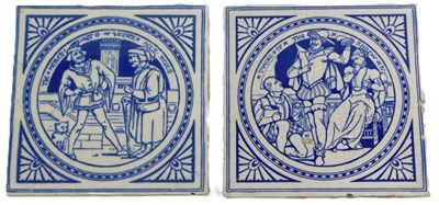 Lot 186 - A pair of Victorian Minton tiles, from...
