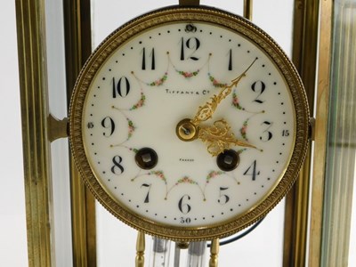 Lot 11 - A late 19thC French four-glass gilt brass...