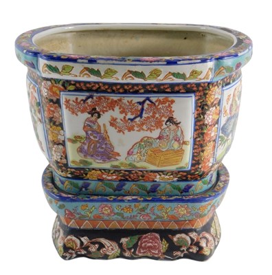 Lot 197 - A late Chinese porcelain rectangular...