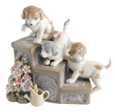 Lot 275 - A Spanish musical porcelain figure group of...