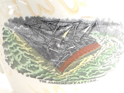 Lot 33 - An early 19thC English porcelain jug, painted...