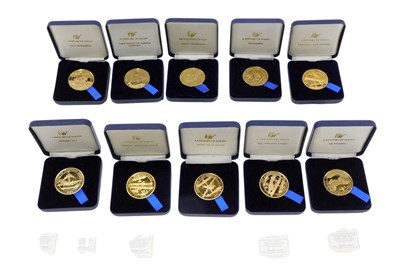 Lot 434 - A quantity of a Century of Flight 22ct gold...