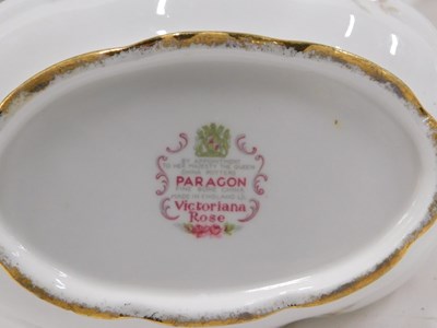Lot 24 - A Paragon Victoriana Rose pattern part dinner,...