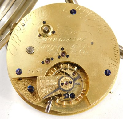 Lot 64 - A Victorian silver cased chronograph pocket...