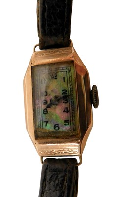Lot 82 - A ladies 9ct rose gold cased...