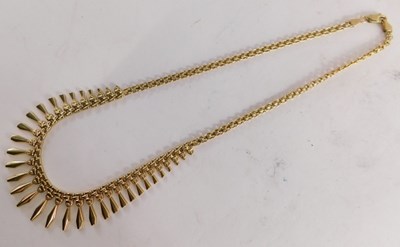 Lot 78 - A fringe necklace, with graduated drops, on a...