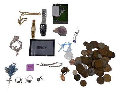 Lot 79 - Silver and costume jewellery, including rings,...