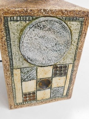 Lot 27 - A Troika studio pottery lamp base, decorated...