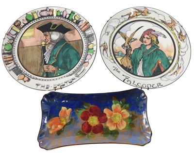 Lot 741 - A Royal Doulton rectangular sandwich plate,...