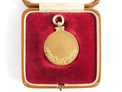Lot 5 - A 9ct gold football league medal, Champions...