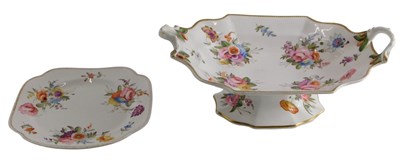 Lot 593 - A 19thC Spode porcelain rectangular two...