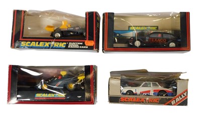 Lot 742 - Four Scalextric racing cars, comprising C386...