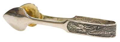 Lot 24 - A pair of early 20thC Chinese sugar tongs,...