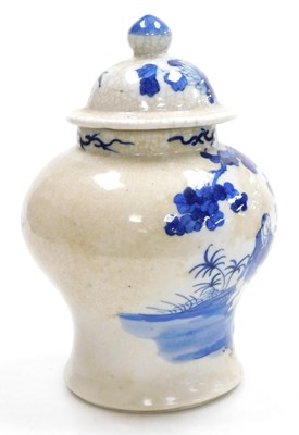 Lot 38 - A Qing dynasty late 19thC blue and white...