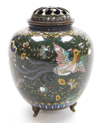 Lot 42 - A Japanese Meiji period cloisonne koro and...
