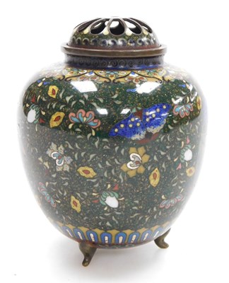 Lot 42 - A Japanese Meiji period cloisonne koro and...