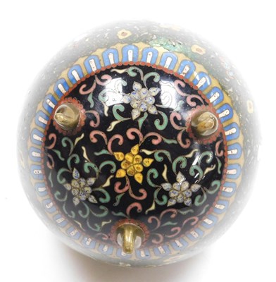 Lot 42 - A Japanese Meiji period cloisonne koro and...