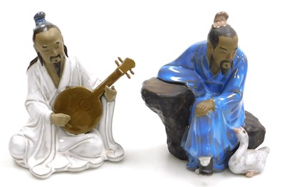 Lot 52 - A group of late 20thC Chinese mudmen figures,...