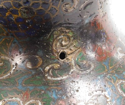 Lot 28 - A Qing dynasty late 19thC bronze and champleve...