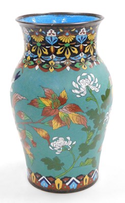 Lot 74 - A Meiji period Japanese cloisonne vase, of...