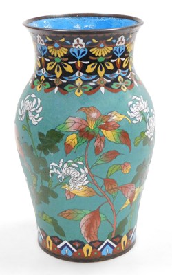 Lot 74 - A Meiji period Japanese cloisonne vase, of...