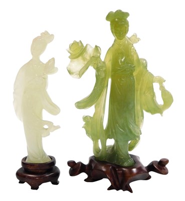 Lot 77 - A 20thC Chinese jade figure of...
