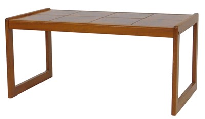 Lot 540 - A 1970s Danish Englender teak tiled-topped...