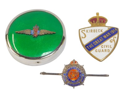 Lot 405A - An early 20thC chrome and guilloche enamel RAF...