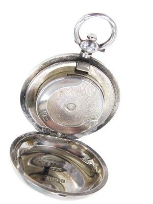 Lot 137 - A George V silver sovereign case, of plain...