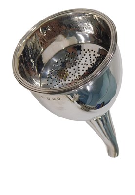 Lot 144 - A George II silver wine funnel, of plain...