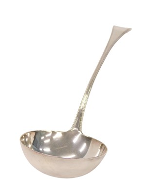 Lot 167 - A George II silver Old English pattern soup or...