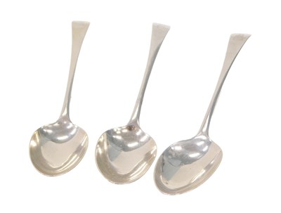 Lot 169 - Three George IV silver Old English pattern...