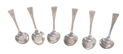 Lot 171 - A set of Victorian six silver Old English...
