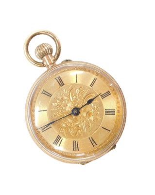 Lot 253 - A fob watch, with silvered gilt floral diamond,...