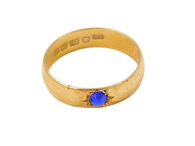 Lot 237 - A 22ct gold single stone dress ring, set with...