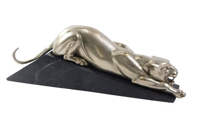 Lot 26 - An Art Deco model of a panther, in cast...