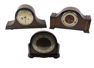 Lot 323 - Three 20thC mantel clocks, comprising a...