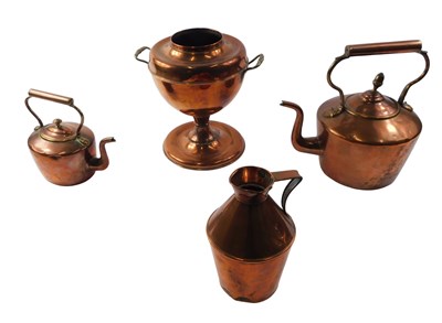Lot 384 - 20thC copper and brass wares, comprising a...